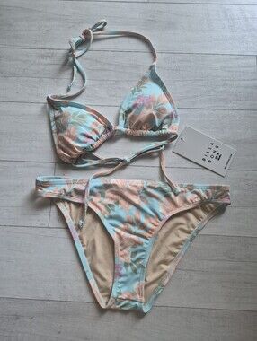 BILLABONG NEW Beach Babe Triangle Bikini Top & Bottoms Set